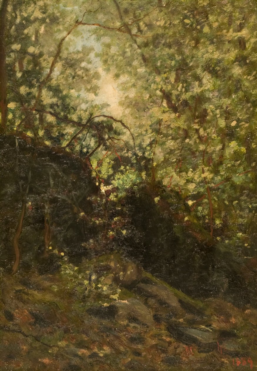 Nacht door het bos door Louis Michel Eilshemius