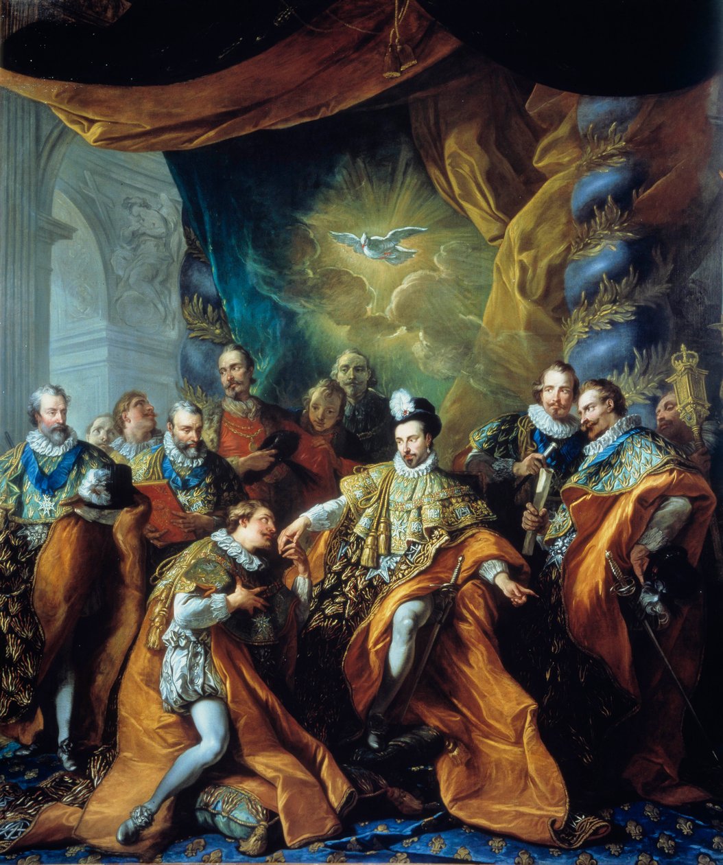 Instelling van de Orde van de Heilige Geest door Hendrik III door Louis Michel van Loo