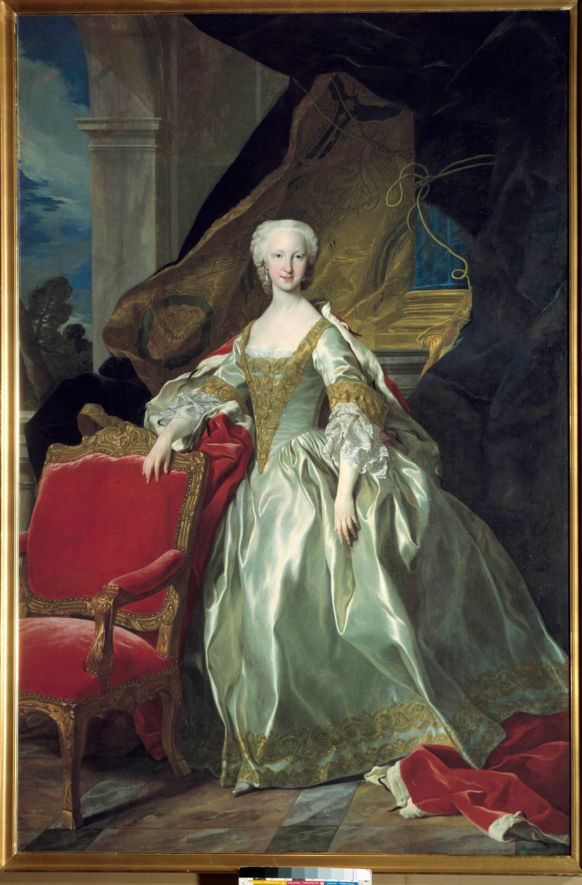 Portret van Marie Therese Raphaelle, Infante van Spanje, Dauphine van Frankrijk. door Louis Michel van Loo