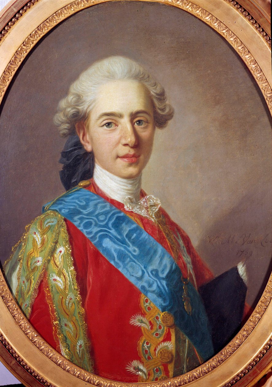 Portret van Lodewijk XVI, koning van Frankrijk en hertog van Berry (1754-1793) door Louis Michel van Loo