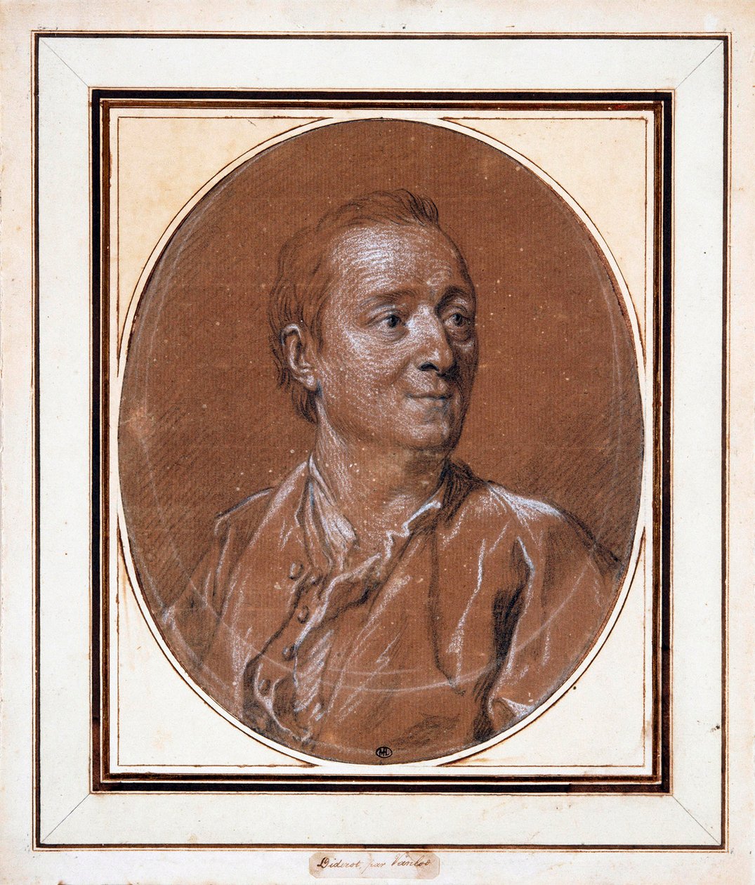 Portret van Denis Diderot 1713-1784, 1767 door Louis Michel van Loo