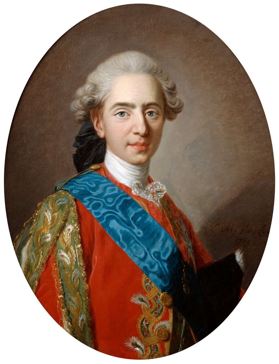 De Hertog van Berry, later Koning Lodewijk XVI, 15 jaar oud, ca. 1769 door Louis Michel van Loo