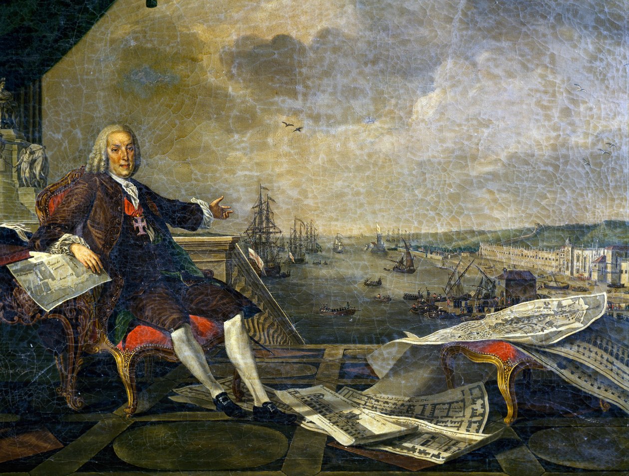 Portret van Sebastião José de Carvalho e Melo door Louis Michel van and Vernet Claude Joseph Loo