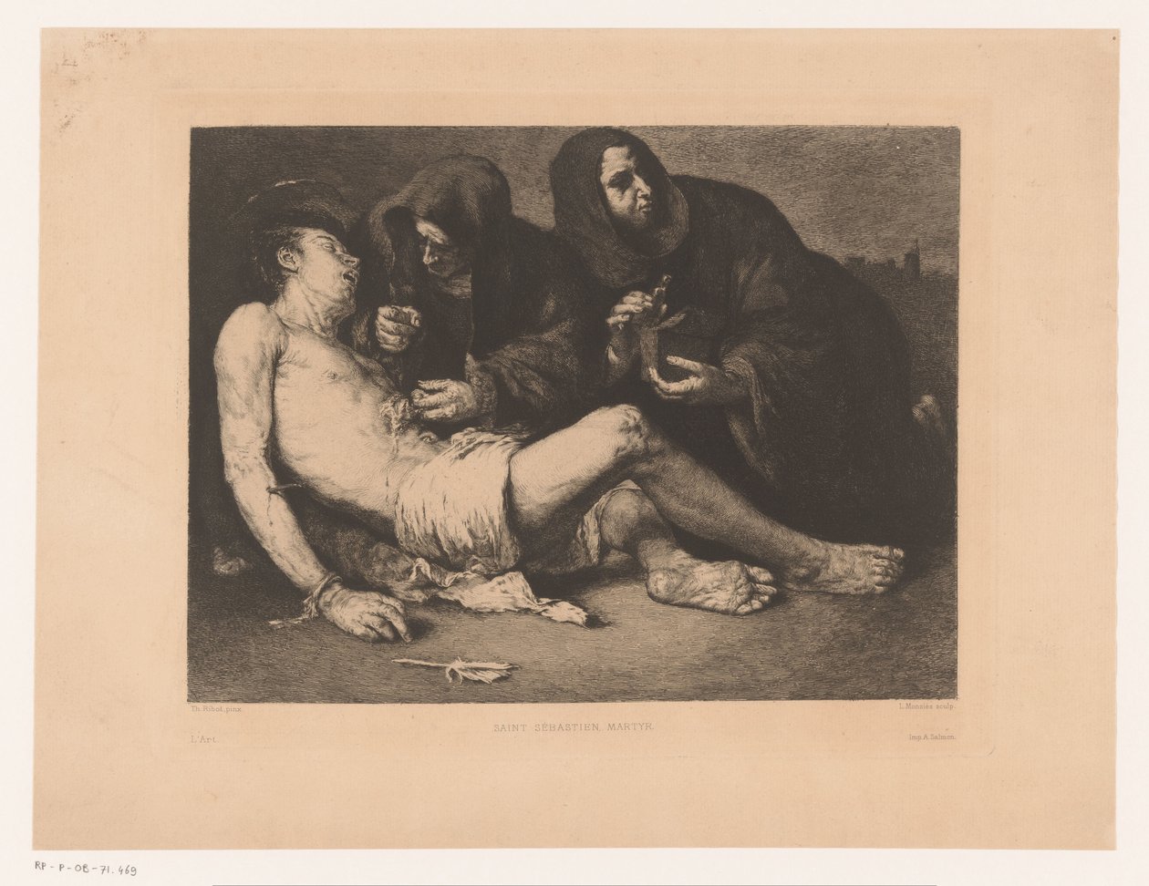H. Sebastiaan martelaar door Louis Monzies