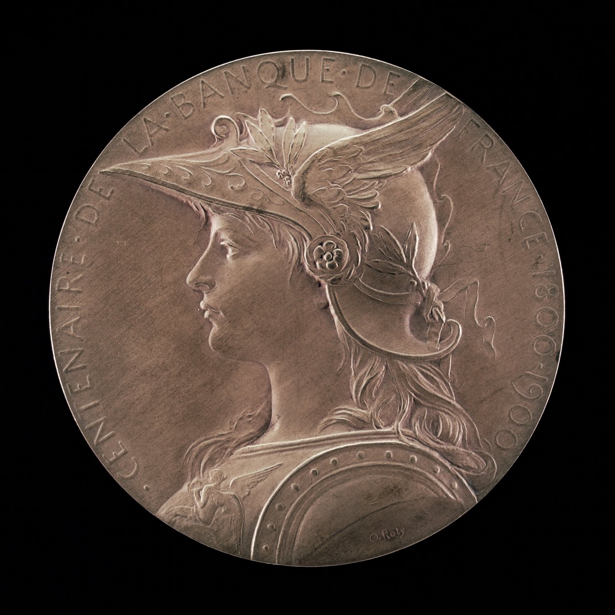 Eeuwfeest van de Bank van Frankrijk, 1800-1900 [voorzijde], 1900 door Louis Oscar Roty