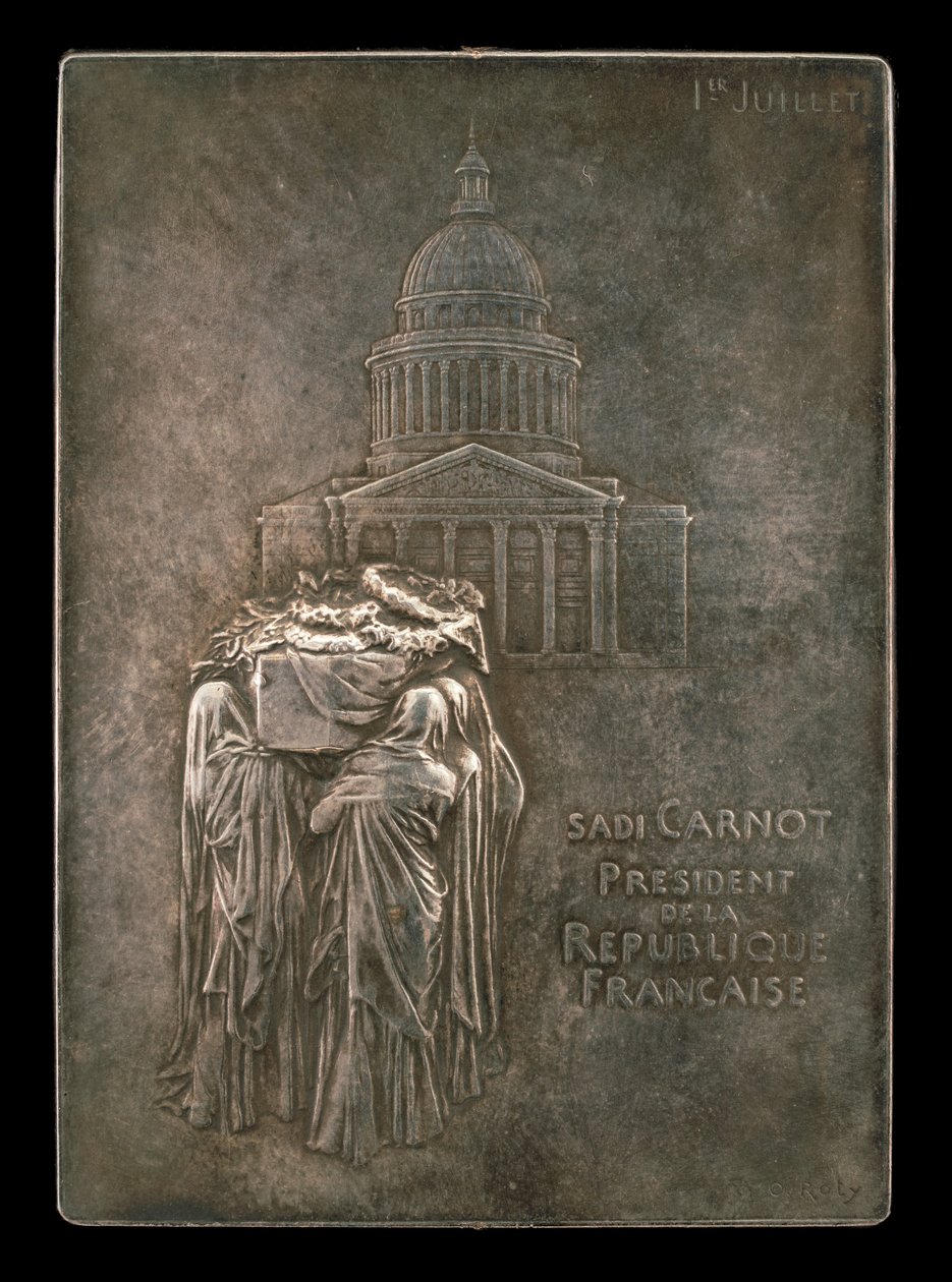 Het lichaam van president Sadi Carnot gedragen naar het Panthéon [voorzijde], 1894 door Louis Oscar Roty