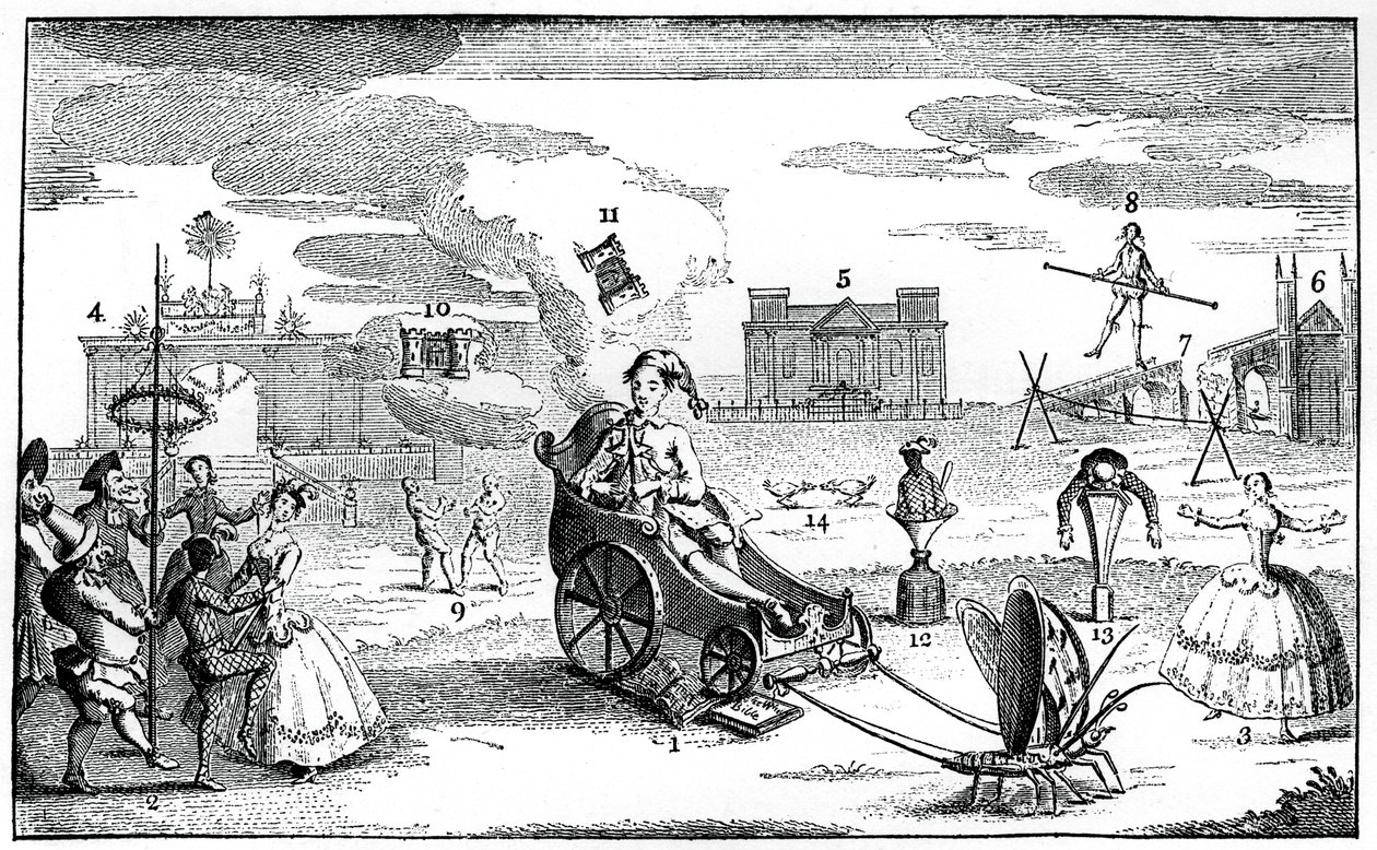 Triomferende Dwaasheid, 1749 door Louis Philippe Boitard