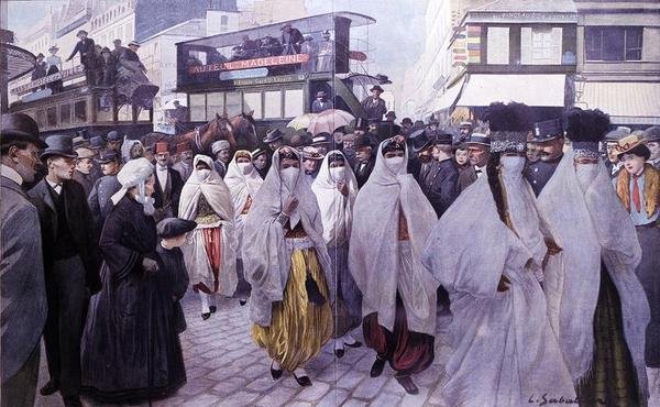 Artiesten van het Oriëntaalse Theater Keer Terug naar het Trocadero door Louis Remy Sabattier