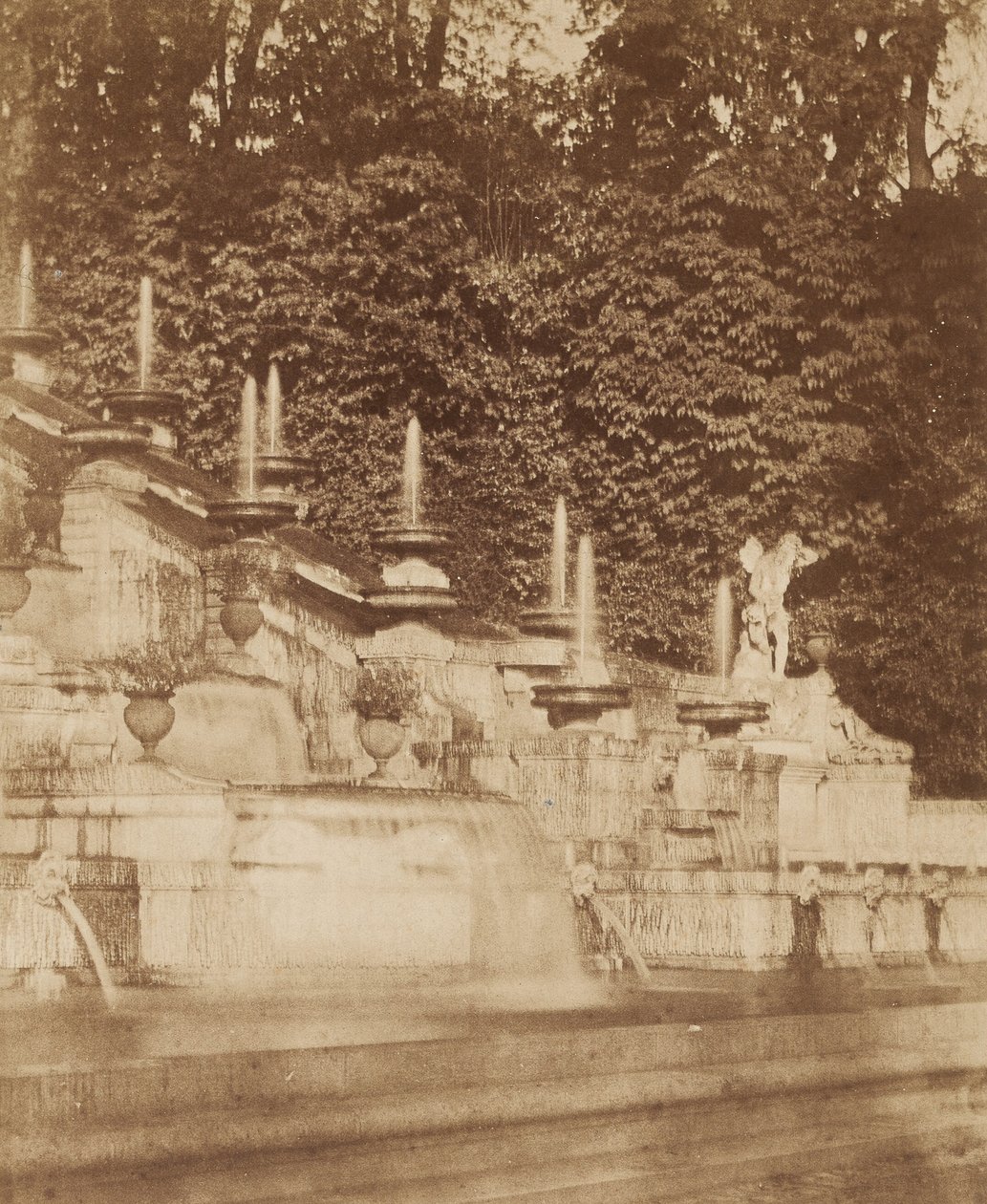 Waterval bij het Kasteel van St. Cloud door Louis Rémy Robert