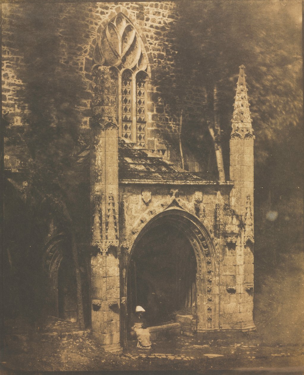 Fontein van Notre-Dame in Saint-Brieuc, Bretagne door Louis Rémy Robert