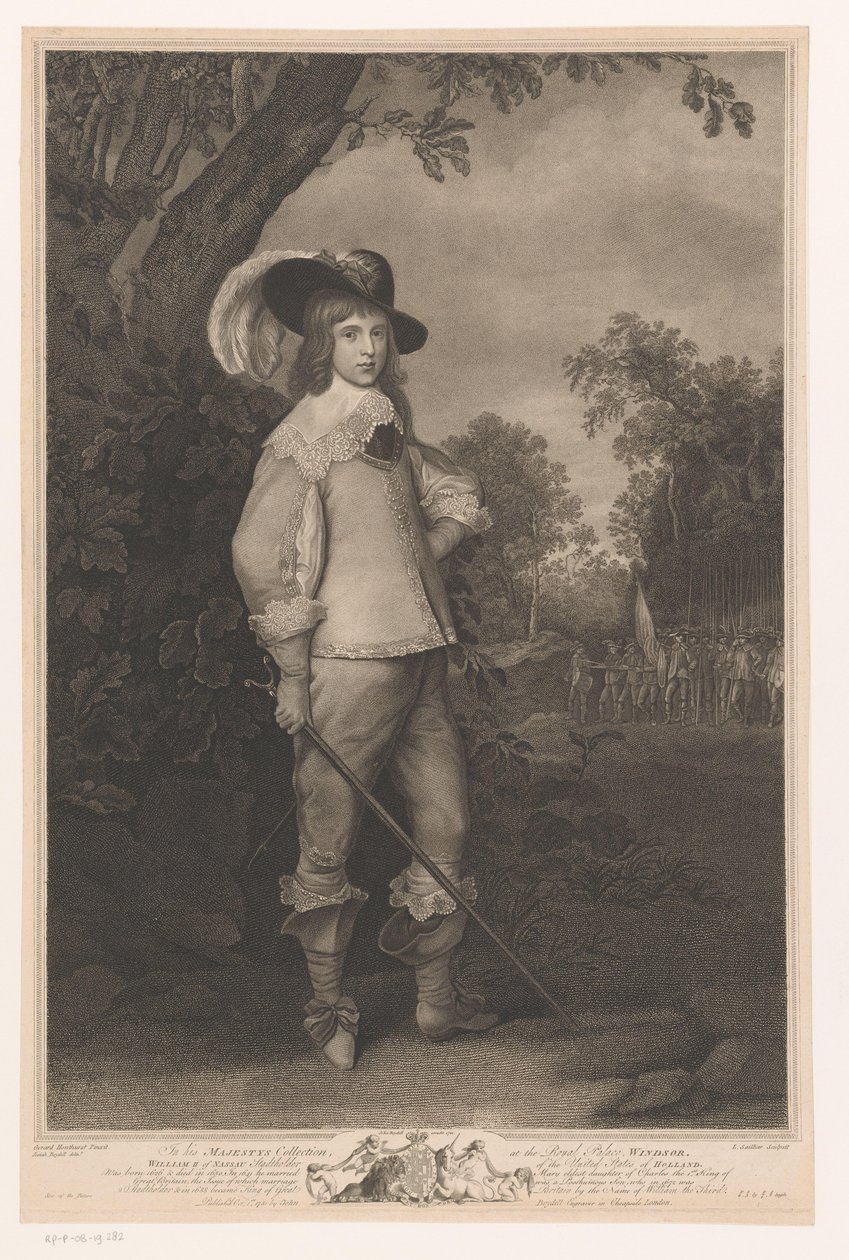 Portret van Willem II van Oranje door Louis Sailliar