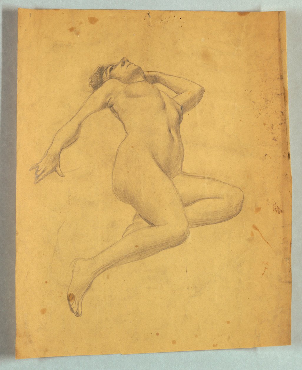 Studie van liggende naaktfiguur door Louis Schaettle