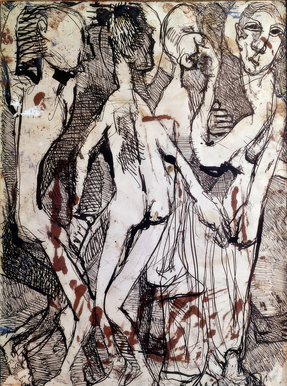 Compositie met figuren door Louis Soutter