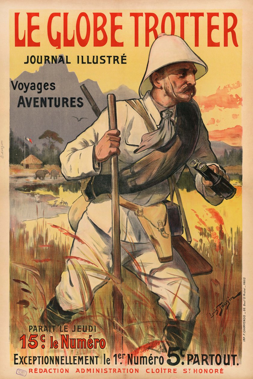 Le Globe Trotter, 1900s door Louis Tauzin