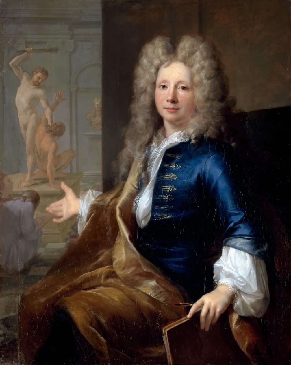 Portret van Louis Boullogne de Jongere 1654-1733 door Louis Tocqué