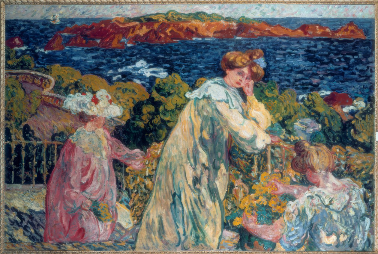 Louis Valtat, "Vrouwen op het balkon" / Olieverf op doek, 1905 door Louis Valtat