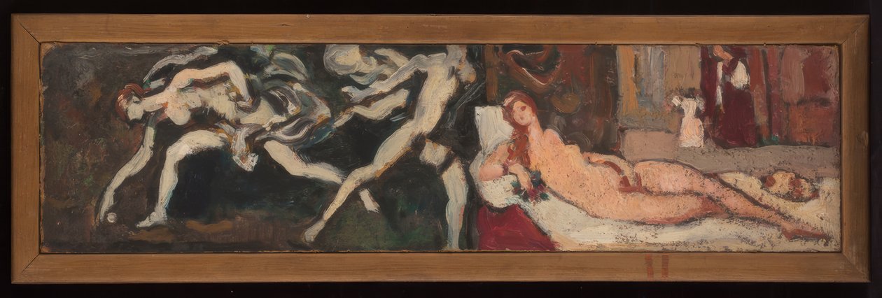 Studies naar De Venus van Urbino van Titiaan en De wedloop van Atalanta van Guido Reni, gemaakt tijdens de tentoonstelling "Italiaanse kunst" in het Petit Palais. door Louis Valtat