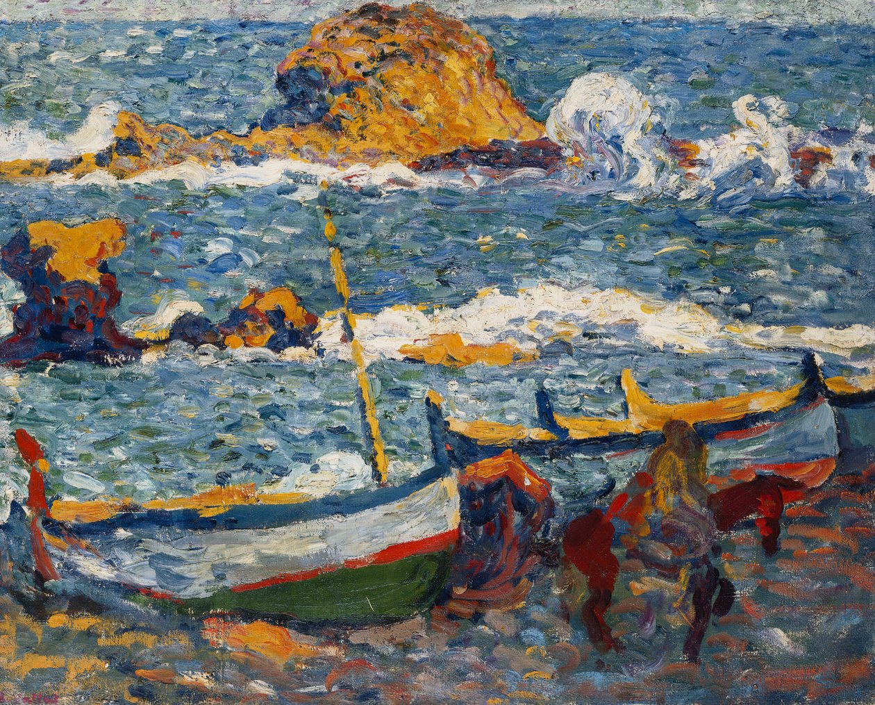 De staking in Llanca, Spanje, c.1896 door Louis Valtat