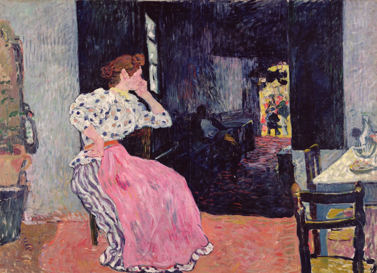 Vrouw in het cabaret door Louis Valtat