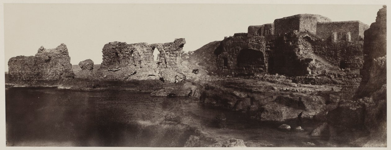 Kaalat el Athlit, Syrië, Uitzicht vanaf de Zeezijde, 1859 door Louis de Clercq