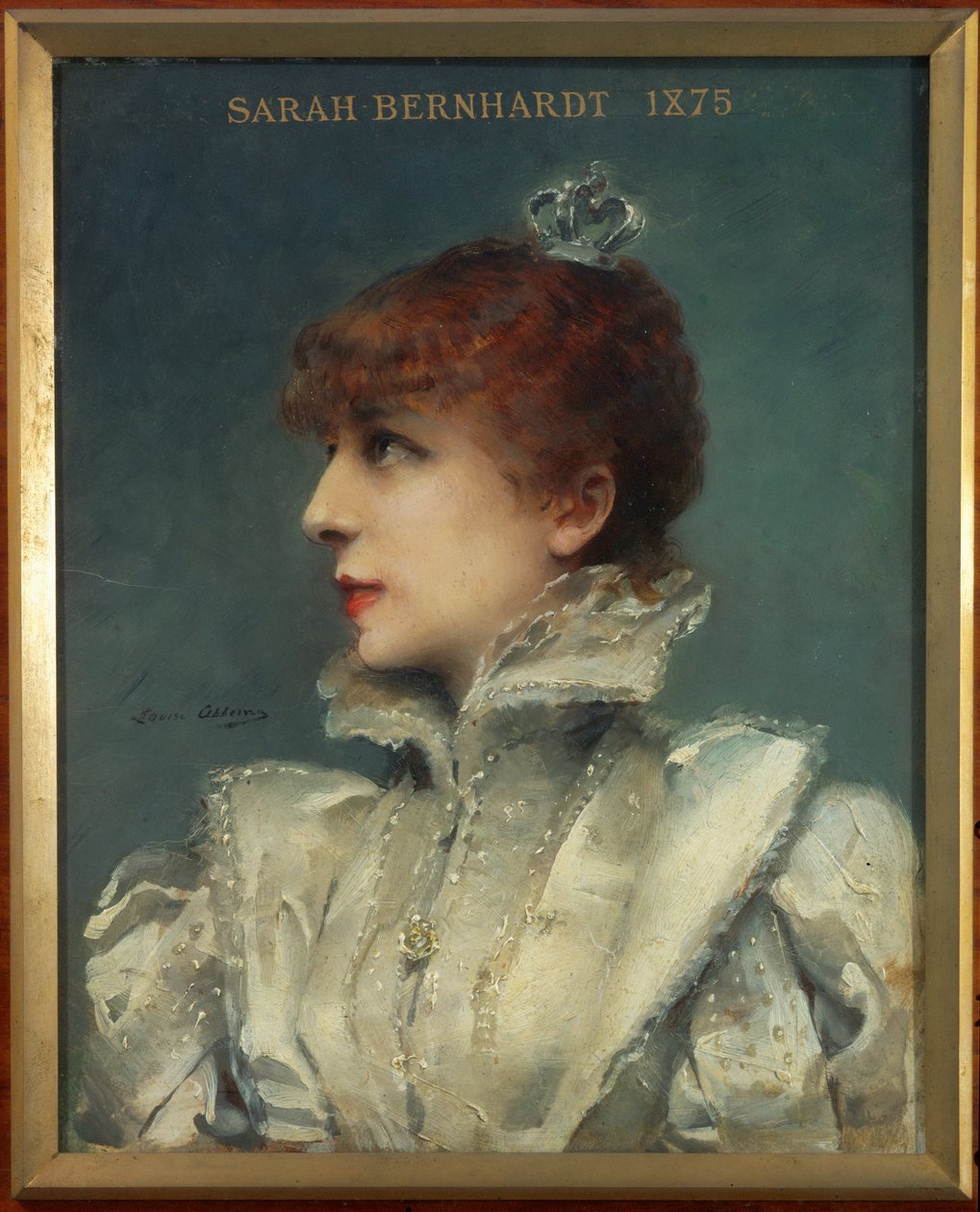 Actrice Sarah Bernhardt ... (schilderij op doek) door Louise Abbéma