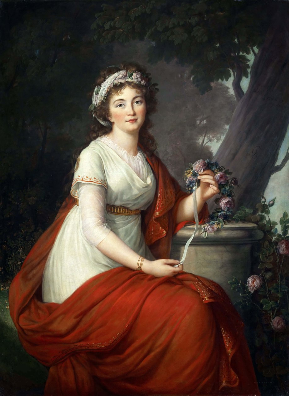 Portret van Gravin Tatyana Vasilyevna Yusupova, née von Engelhardt 1769-1841 door Elisabeth Louise Vigee Lebrun