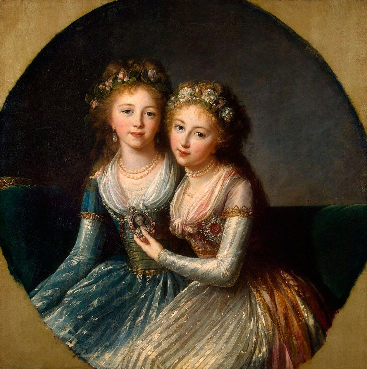 Portret van de dochters van keizer Paul I, 1796 door Elisabeth Louise Vigee Lebrun