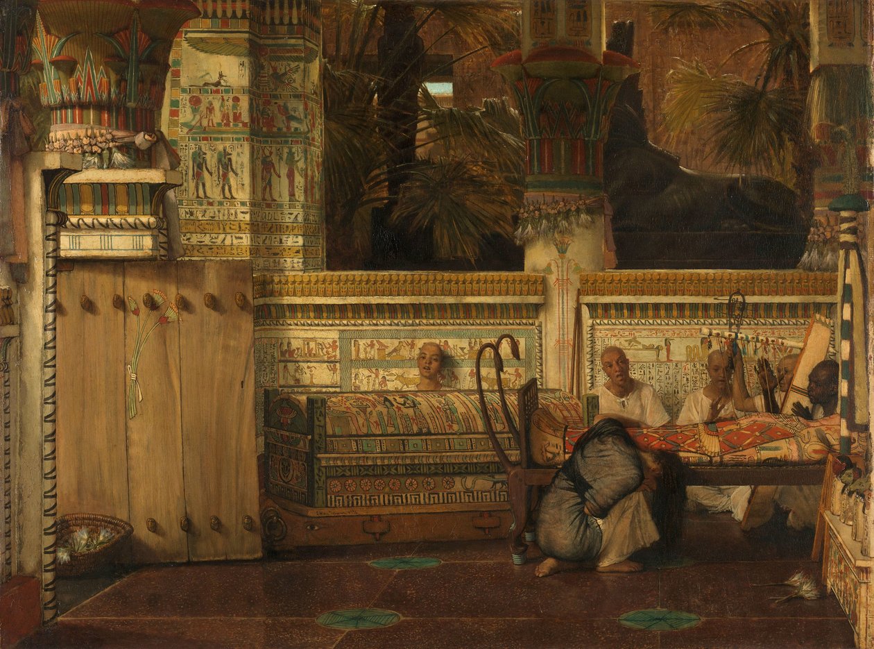 De Egyptische Weduwe door Lourens Alma Tadema