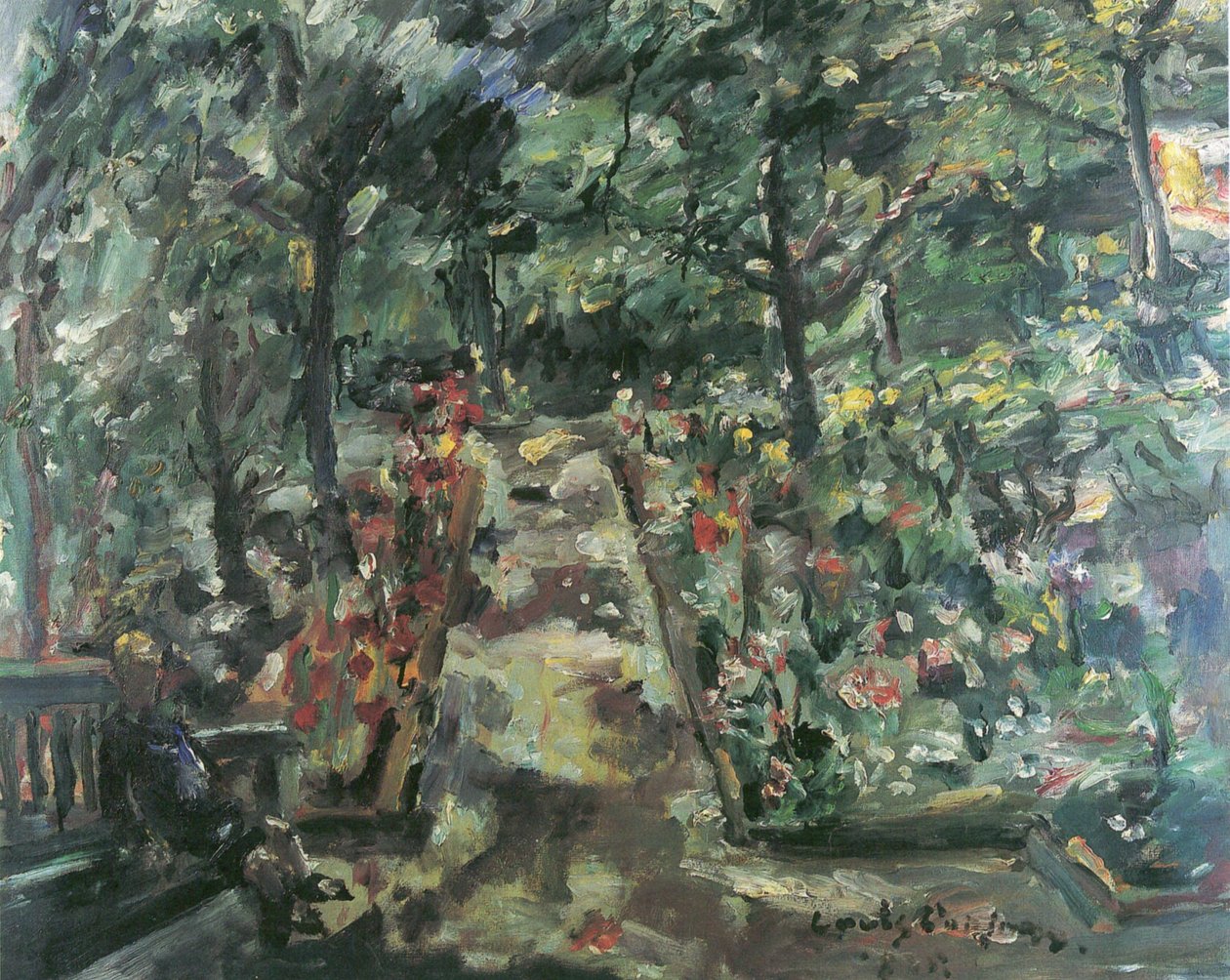 Tuin in Berlijn-Westend door Lovis Corinth