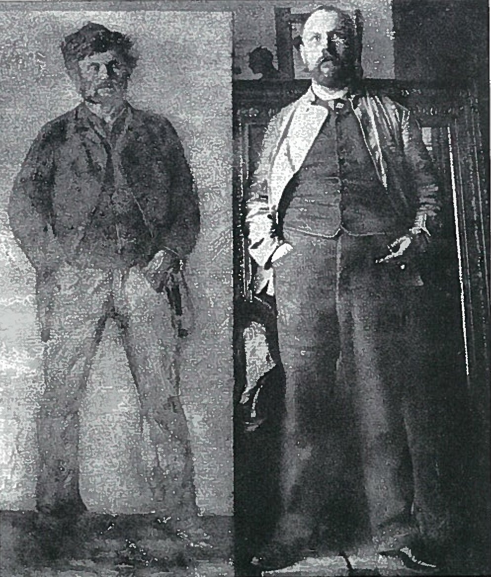 Portret van een jonge man (gereconstrueerd naar een atelierfoto uit 1889) door Lovis Corinth