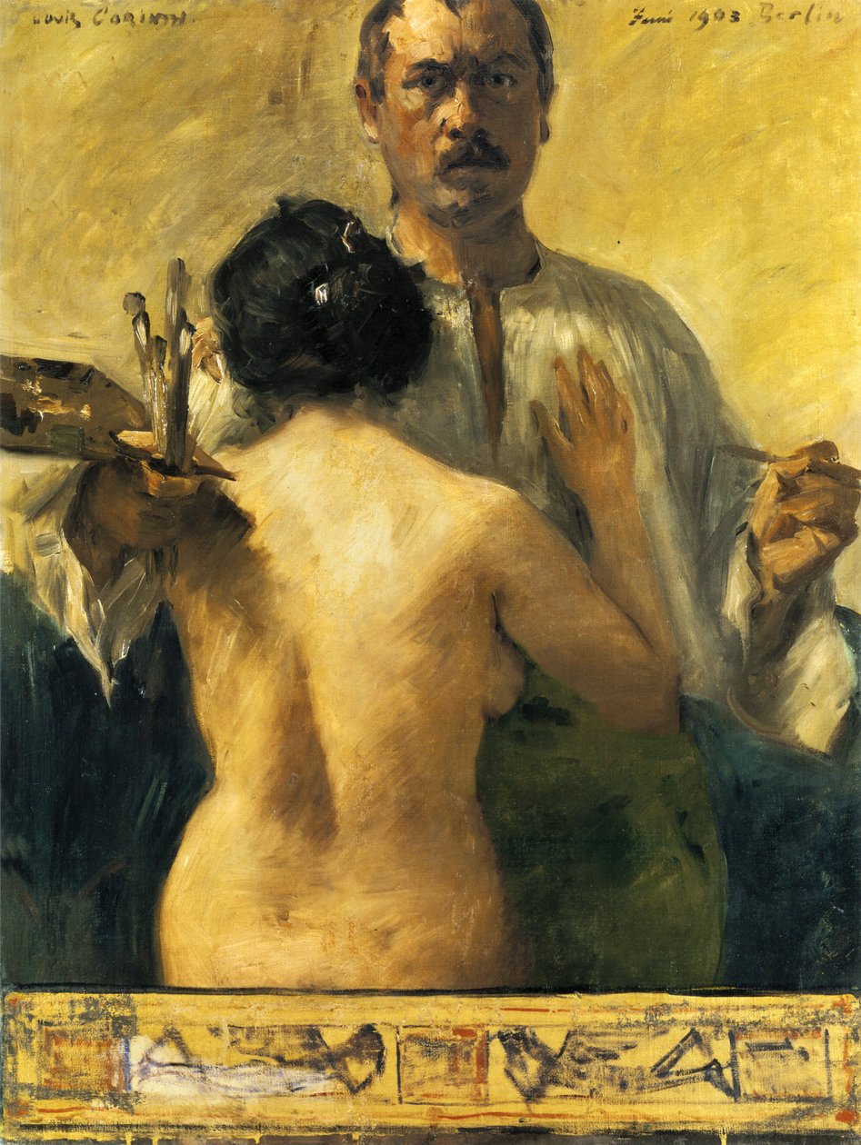 Zelfportret met Model door Lovis Corinth