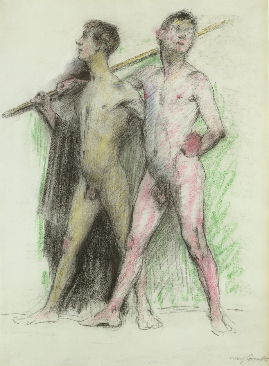 Studie van twee mannelijke figuren door Lovis Corinth
