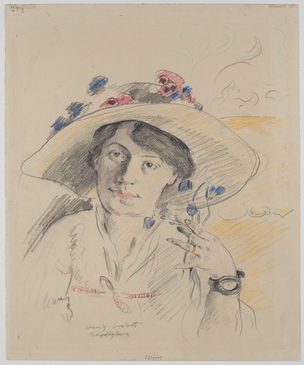 Portret van de echtgenote van de kunstenaar, Charlotte Berend-Corinth door Lovis Corinth