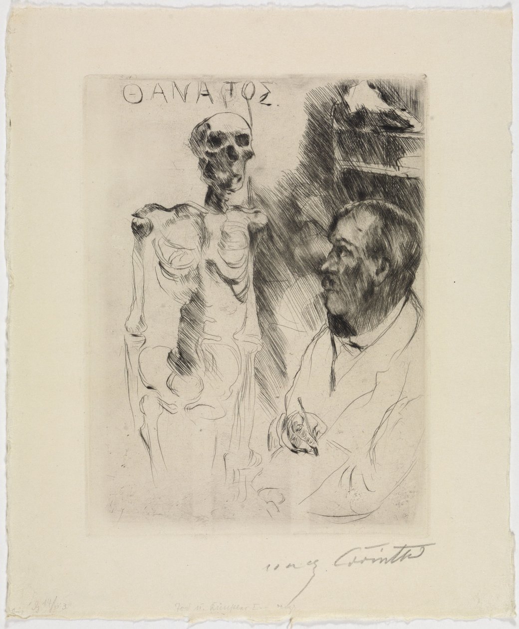 De kunstenaar en de dood I door Lovis Corinth