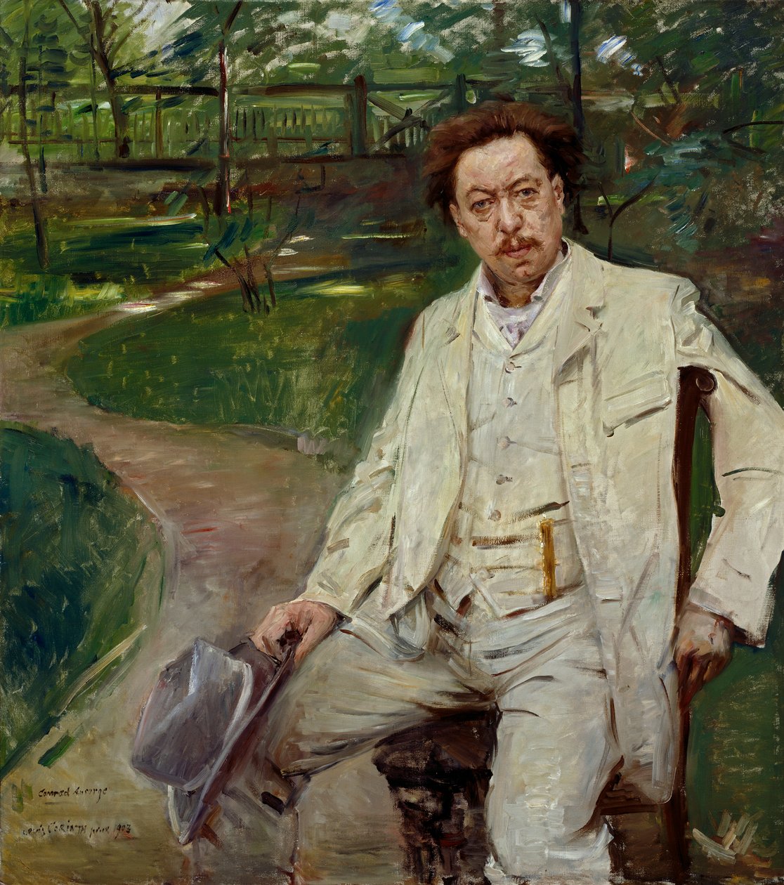 De pianist Conrad Ansorge door Lovis Corinth