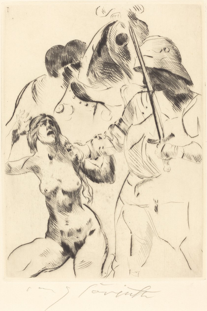 Frauenraub III Ontvoering III, 1914 door Lovis Corinth