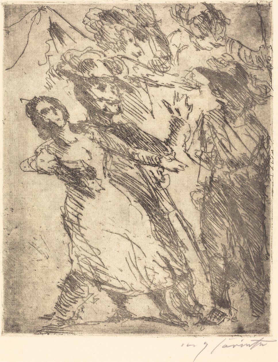 Kavaliere mit einer frau door Lovis Corinth