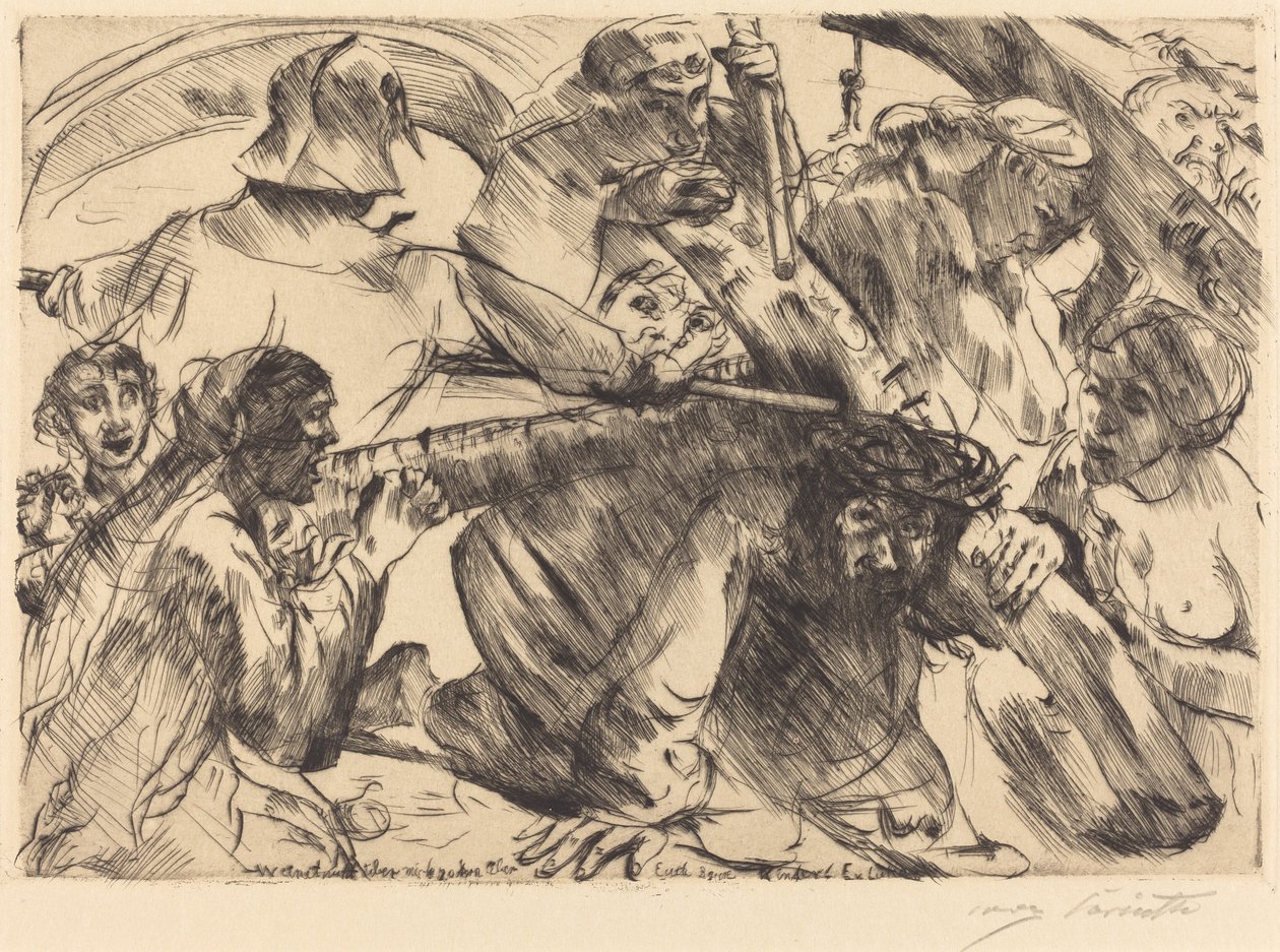 Kreuztragung Christus draagt het kruis, 1916 door Lovis Corinth