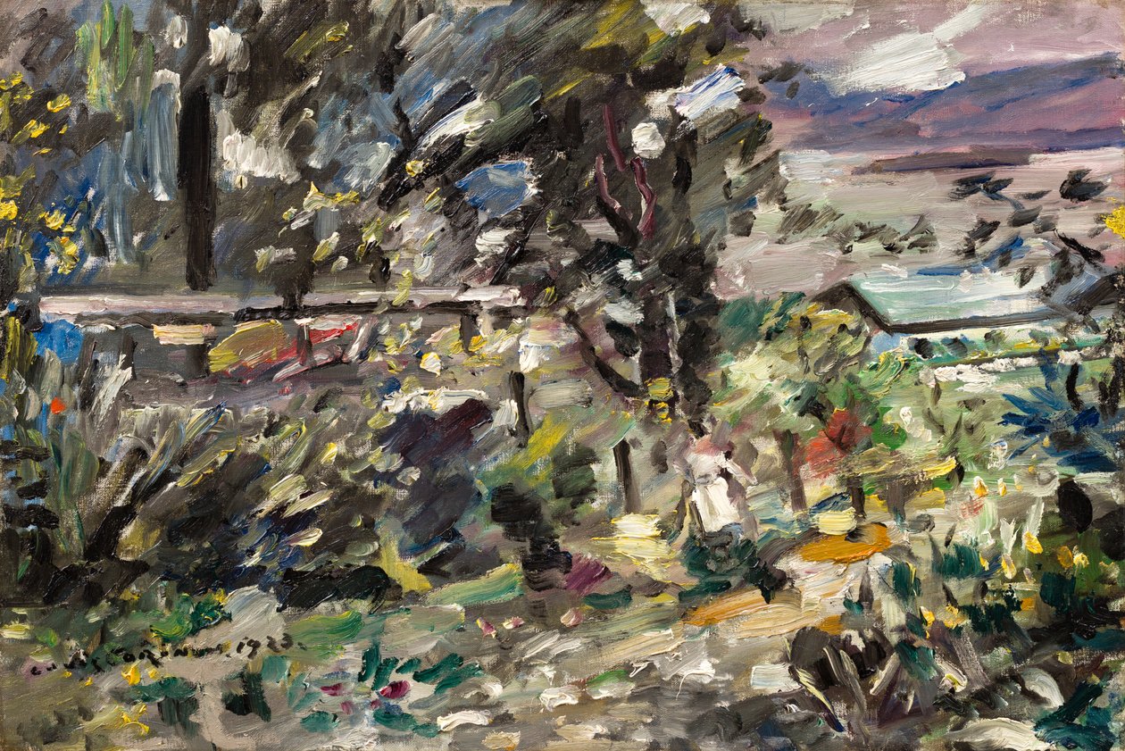 Walchensee, zilveren pad door Lovis Corinth