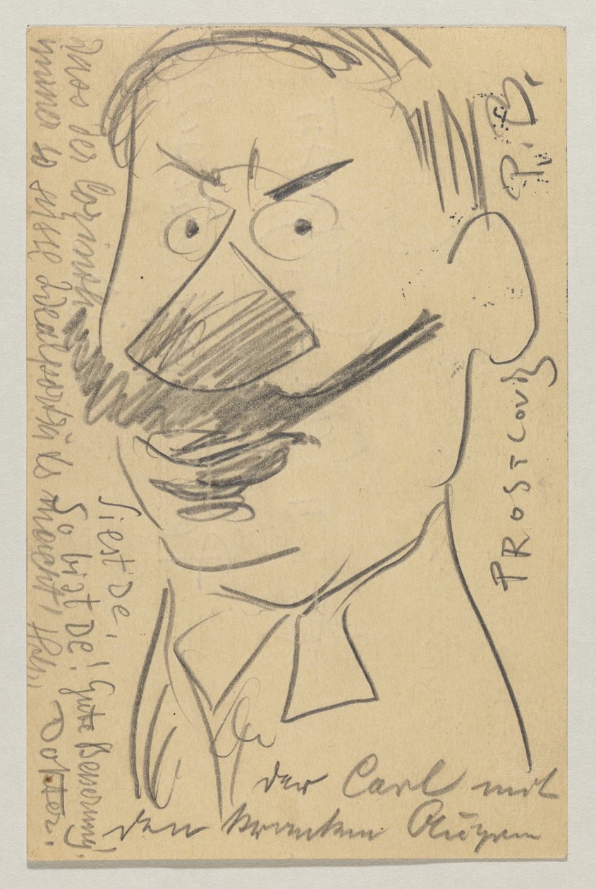 Lovis Corinth aan Carl Strathmann: Postkaart, Poststempel 21 februari 1904 door Lovis Corinth