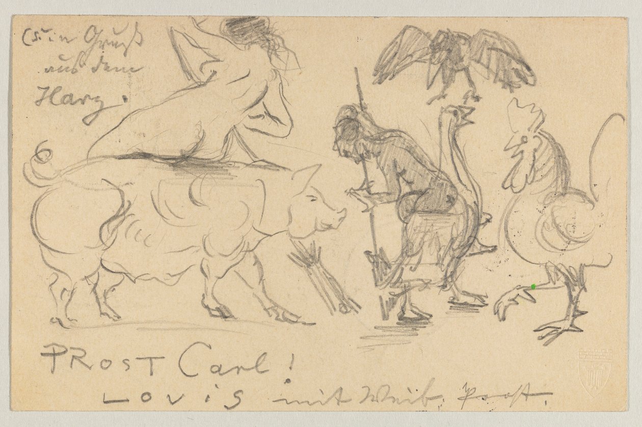 Lovis Corinth aan Carl Strathmann: Ansichtkaart, poststempel 21 juli 1905 door Lovis Corinth