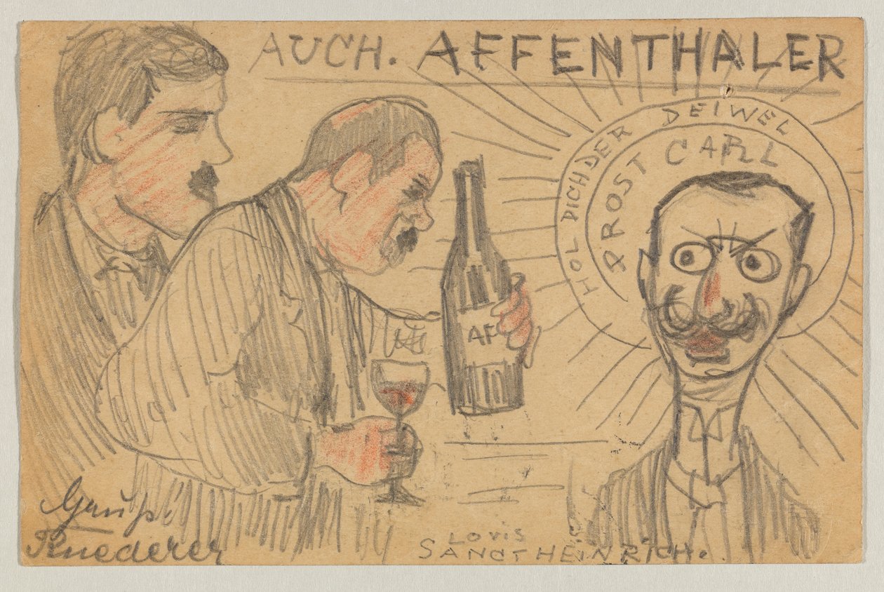 Lovis Corinth aan Carl Strathmann: Ansichtkaart, poststempel 28 september 1896 door Lovis Corinth