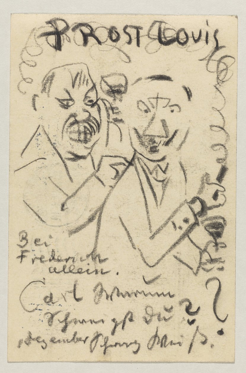 Lovis Corinth aan Carl Strathmann: Postkaart, poststempel 30 oktober 1907 door Lovis Corinth