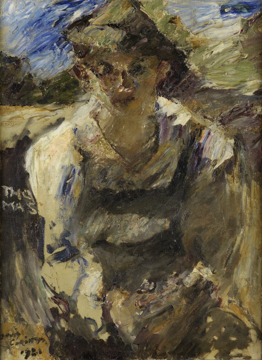 Portret van de zoon Thomas door Lovis Corinth