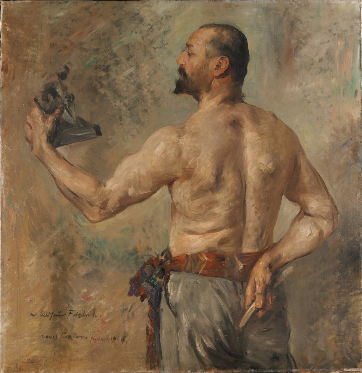 Portret van de beeldhouwer Friedrich door Lovis Corinth