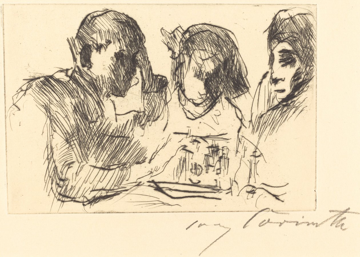 Schachspiel door Lovis Corinth