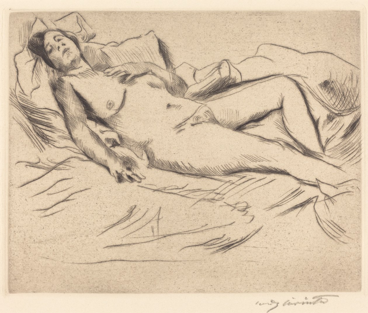 Schlafende, 1912 door Lovis Corinth