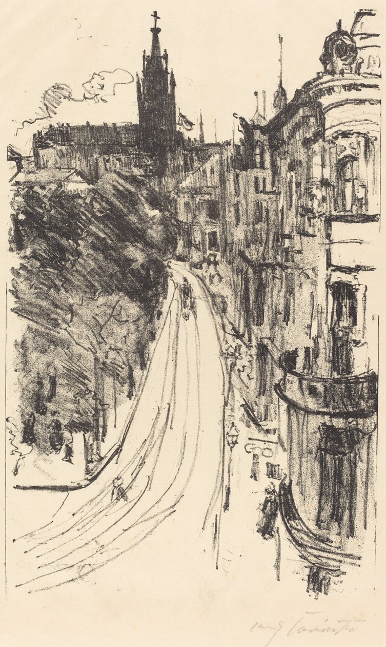 Strasse in Königsberg, 1918 door Lovis Corinth