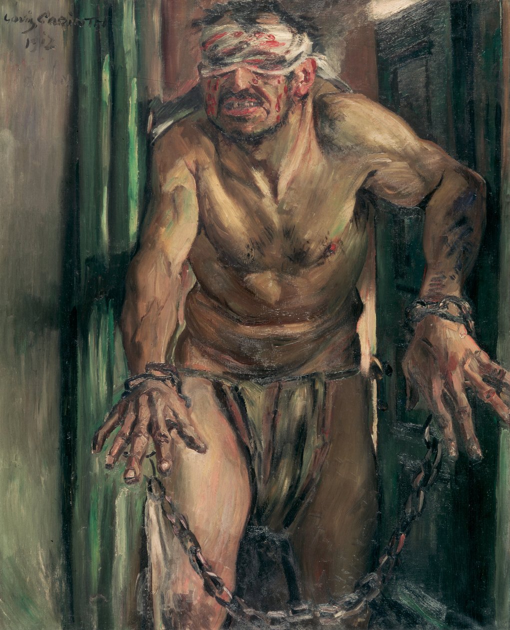 De verblinde Simson door Lovis Corinth