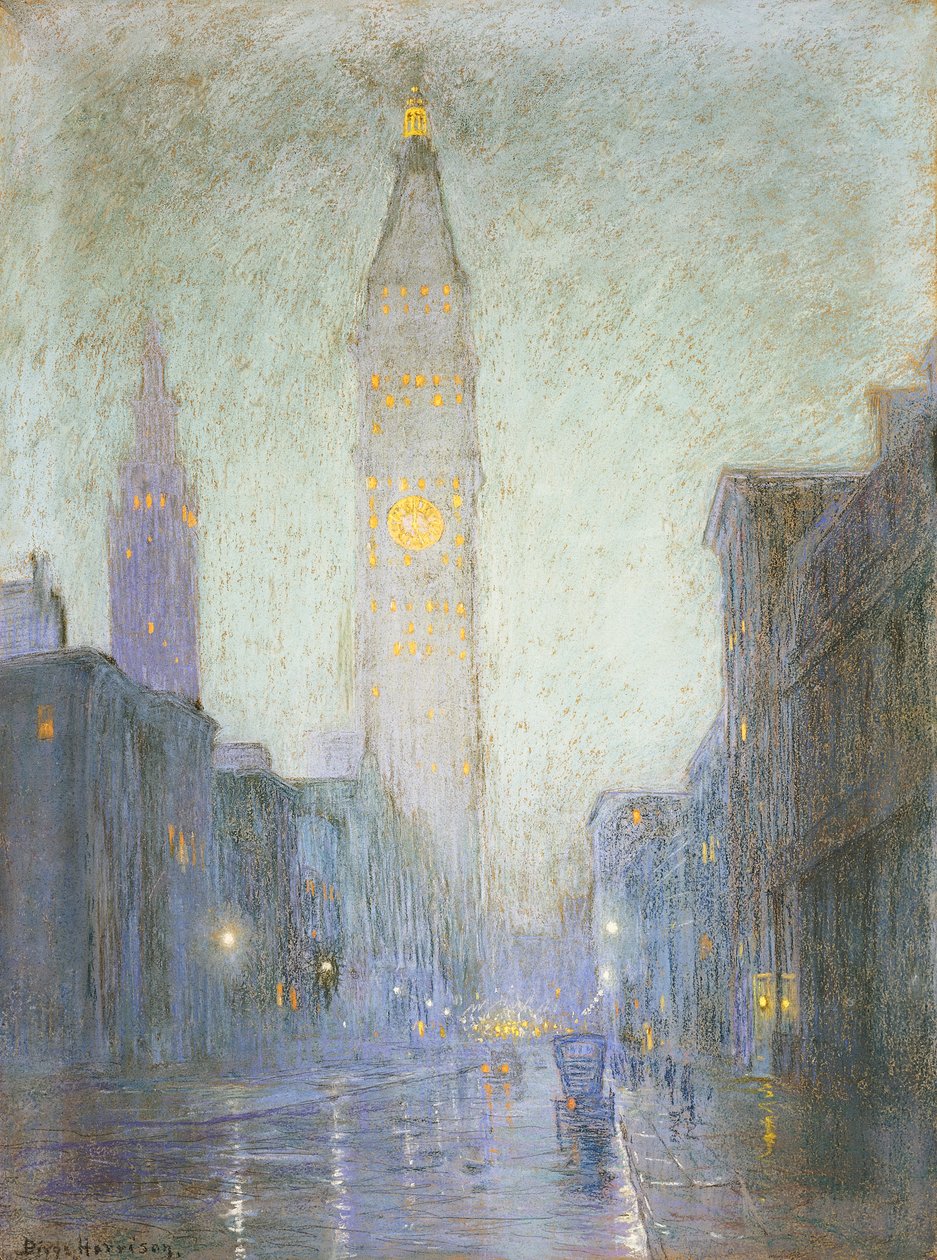 Madison Avenue bij Schemering, ca. 1911 door Lowell Birge Harrison